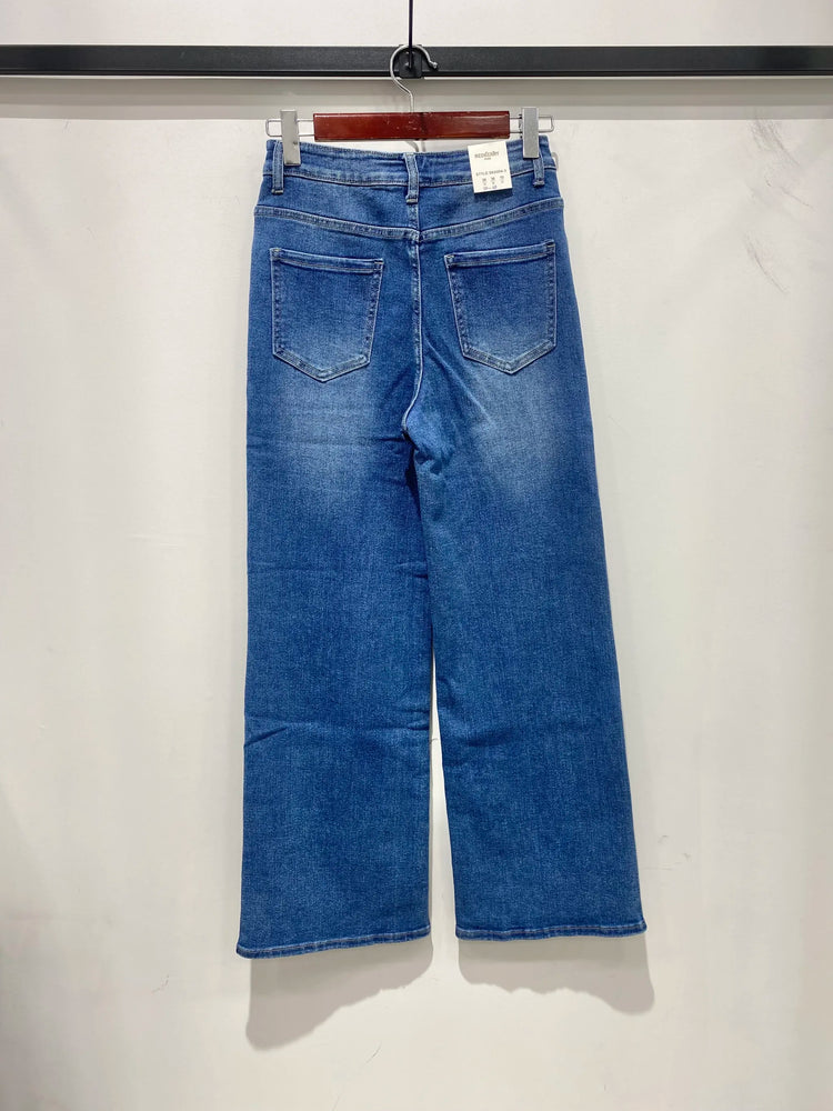 G Smack Dark Blue Wide Leg Jeans