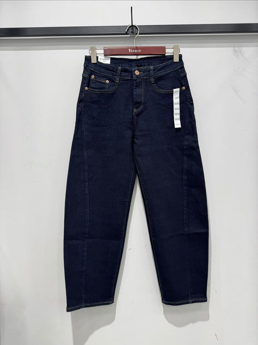 G Smack Stretch Barrel / Balloon Fit Jeans (8-18) - Dark Navy Wash