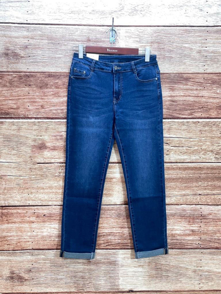 G smack Stretchy Dark Wash Distressed Straight Leg Jeans (10-20)