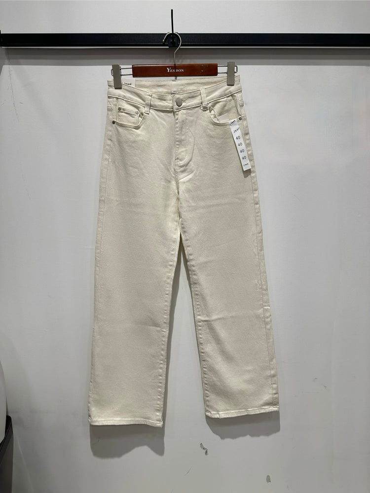 G smack Cream Wide Leg Jean