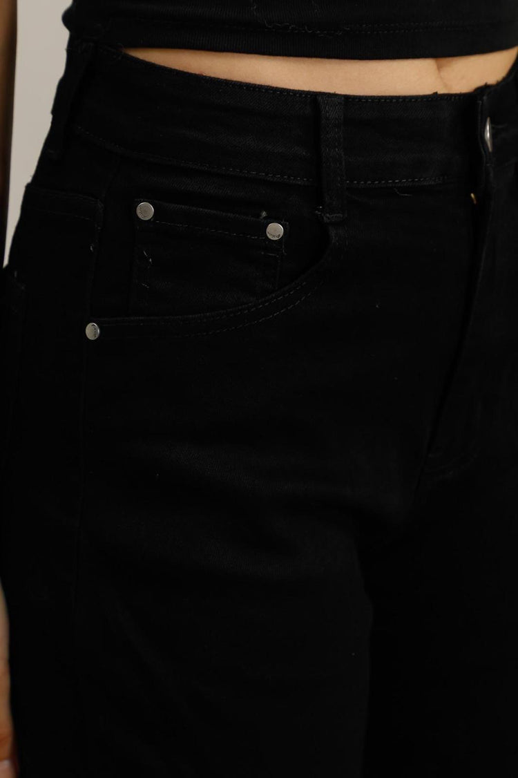 G Smack Stretchy barrel/ ballon fit Black Denim Jeans (8-18)