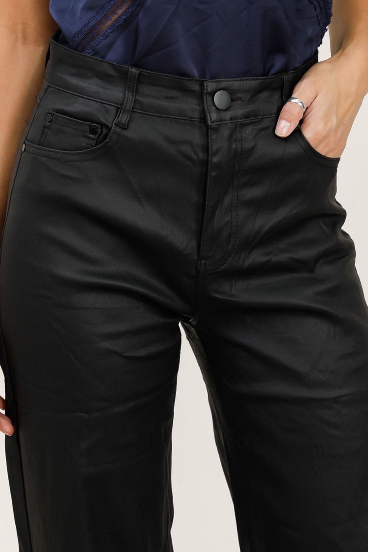 G Smack Straight leg stretchy PU jeans (10-22)