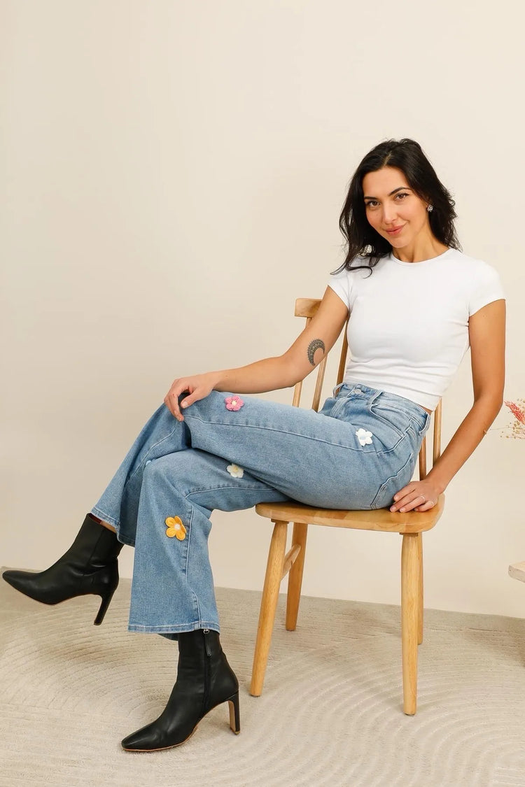 G Smack Blue Wide Leg Jeans (38-50)