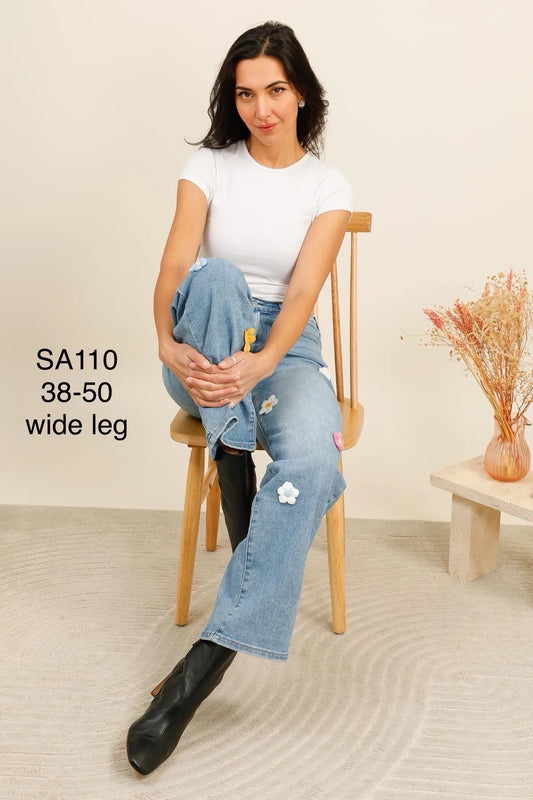 G Smack Blue Wide Leg Jeans (38-50)