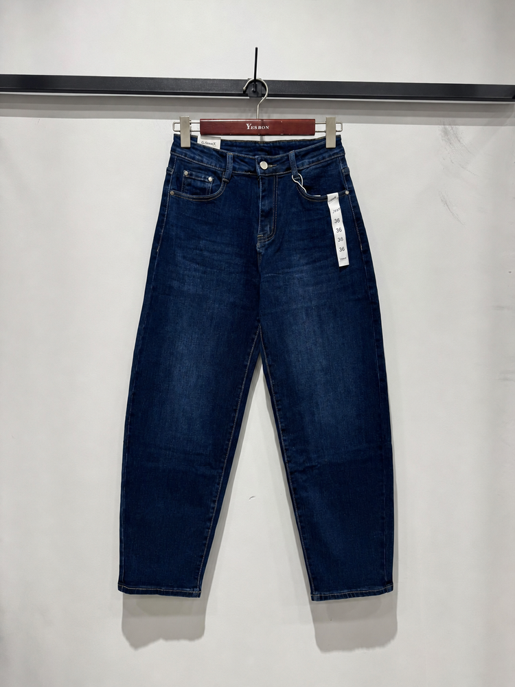 G Smack Stretch Barrel / Balloon Fit Jeans (8-18) - Dark Blue Wash
