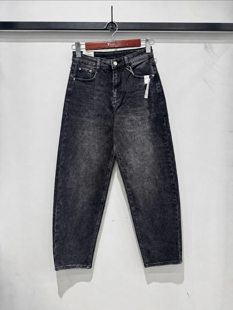 G Smack Stretch Barrel / Balloon Fit Jeans (8-18) - Washed Grey