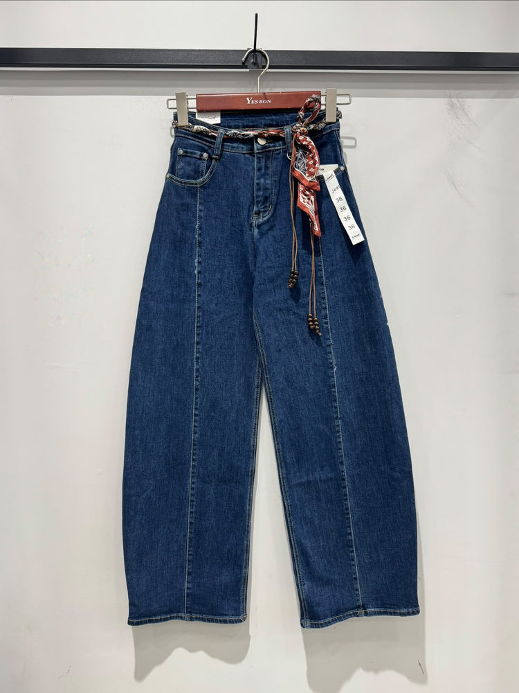 G Smack Stretch Balloon Jeans with Belt (8-18) - Default Title