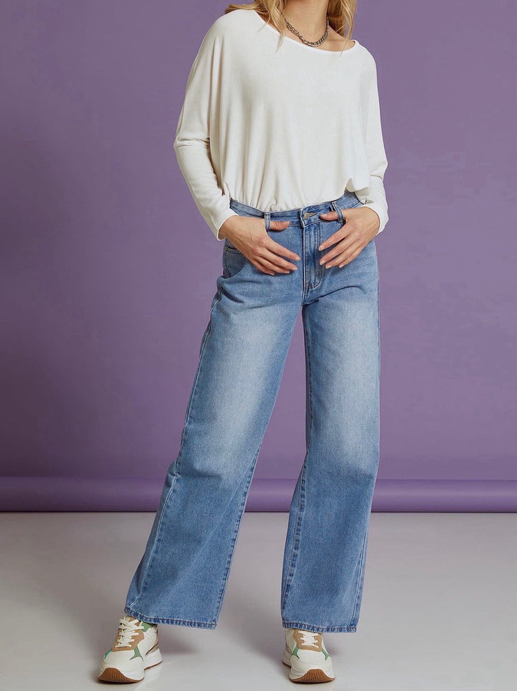 G smack stretchy Wide leg jeans (8-18)