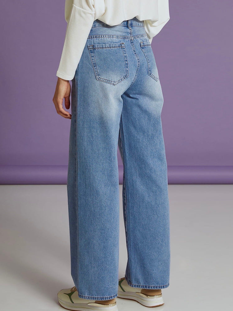 G smack stretchy Wide leg jeans (8-18)