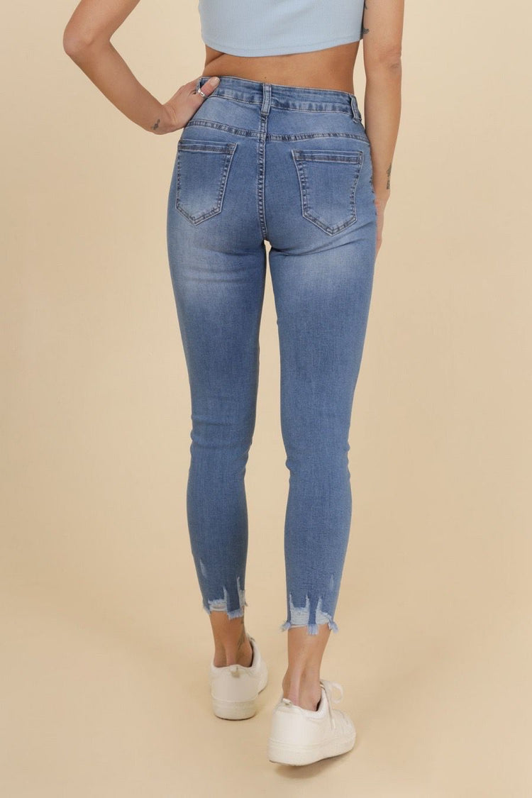 G smack high waisted stretchy ankle grazer jeans (10-20)