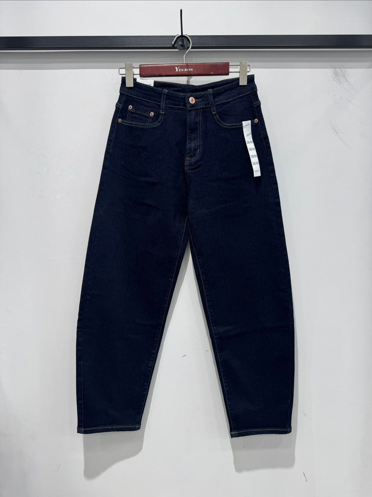 G Smack Stretch Barrel / Balloon Fit Jeans (8-18) - Very Dark Navy Wash