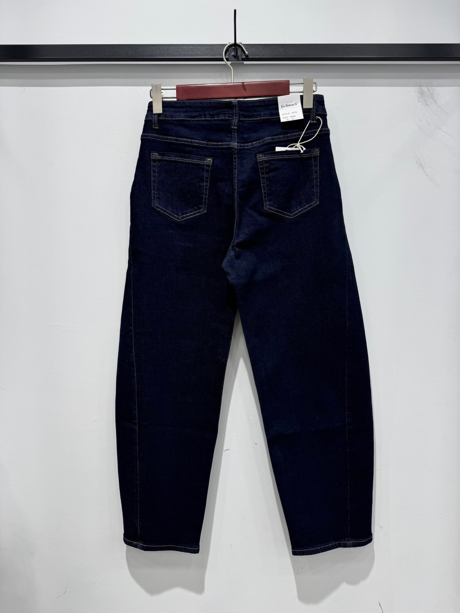 G Smack Stretch Barrel / Balloon Fit Jeans (8-18) - Dark Navy Wash