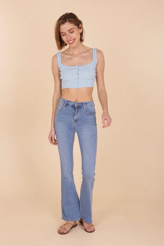 G Smack stretchy high waisted Flared jeans