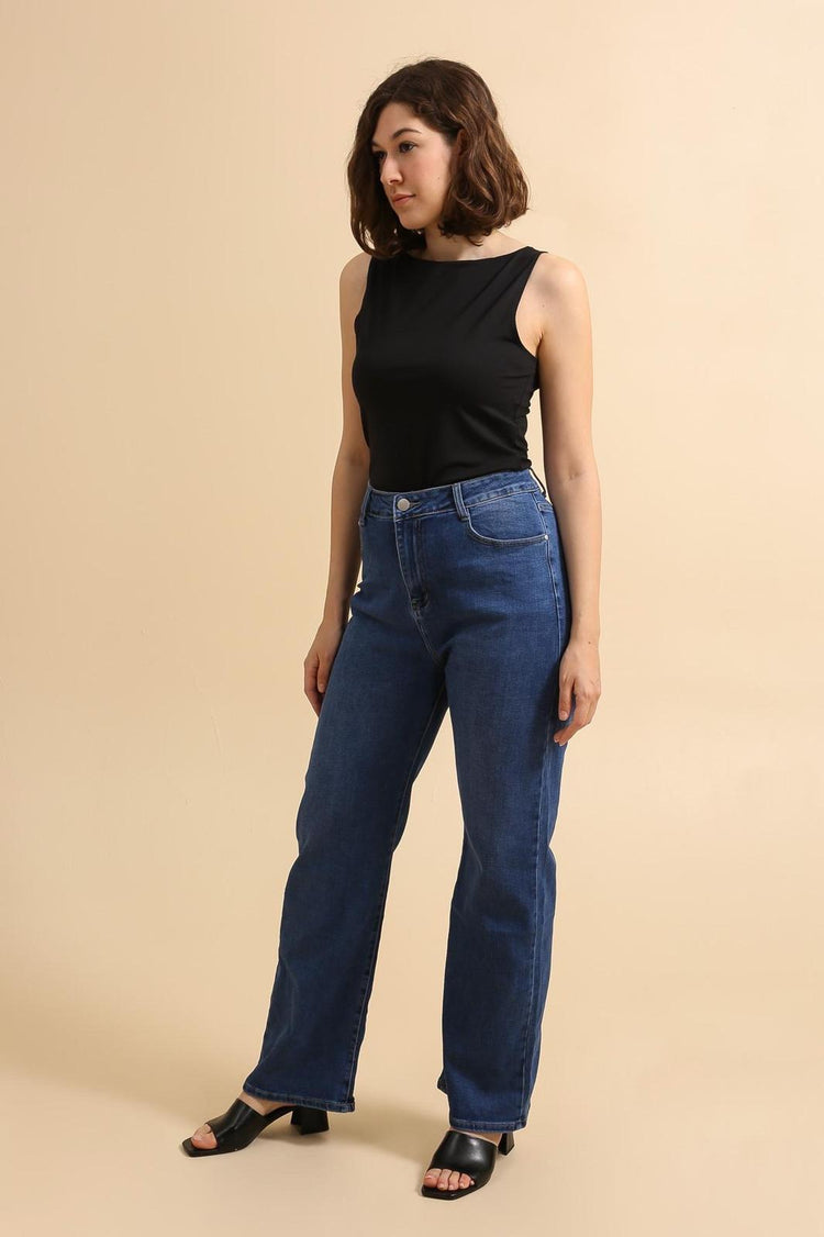 Stretch wide leg g smack jeans