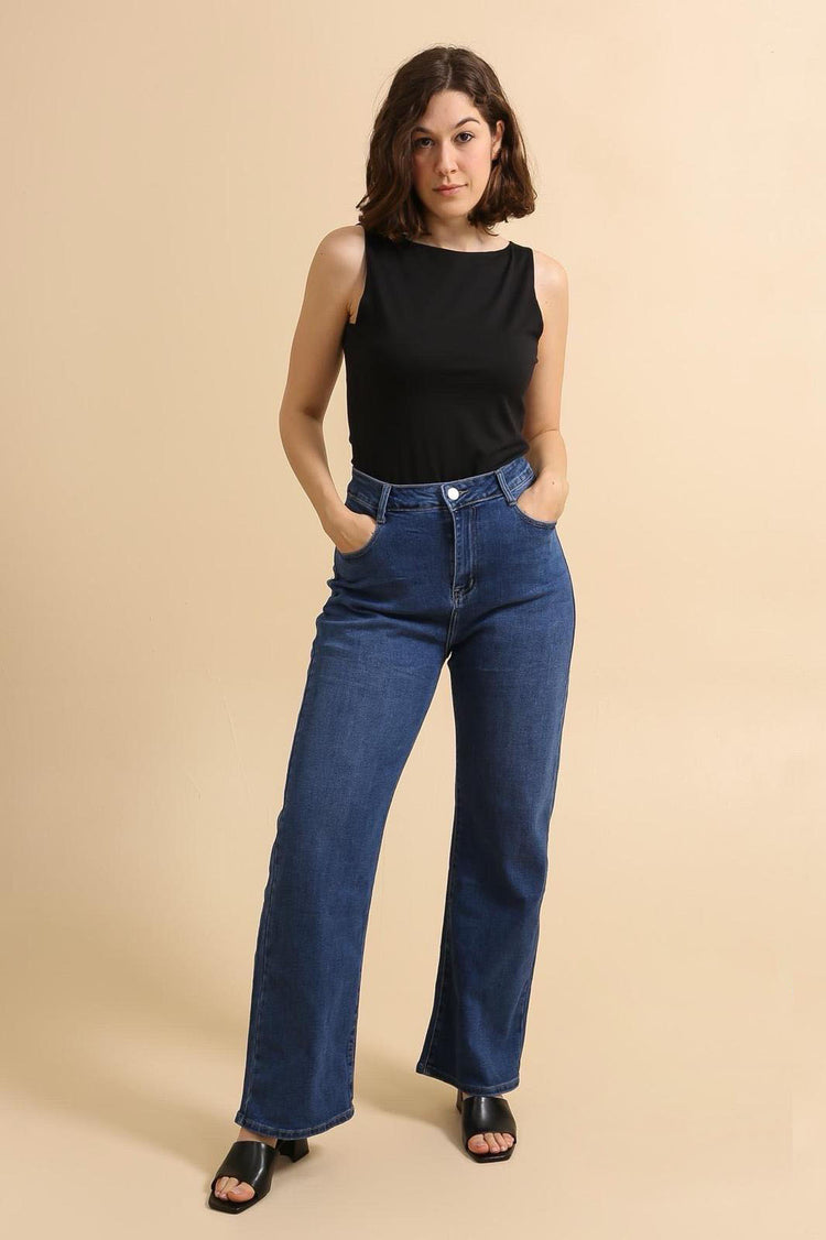 Stretch wide leg g smack jeans