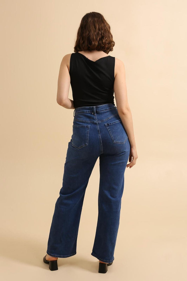 Stretch wide leg g smack jeans