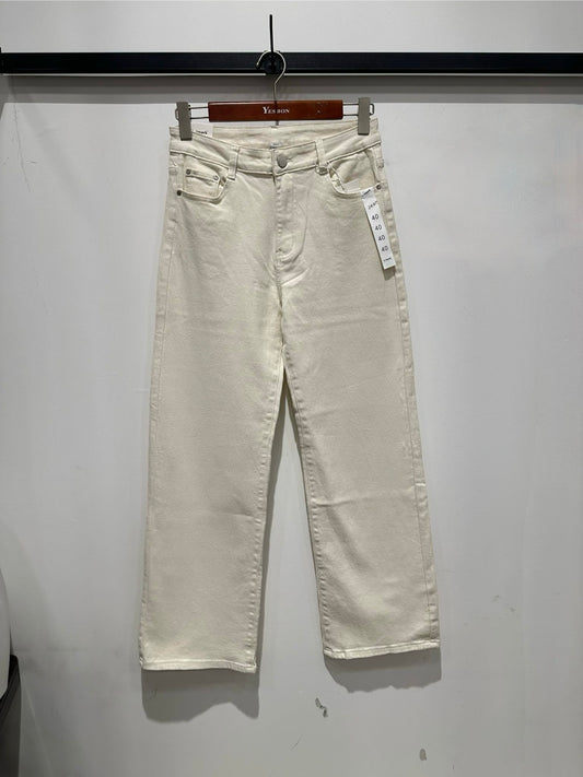 G smack Cream Wide Leg Jean