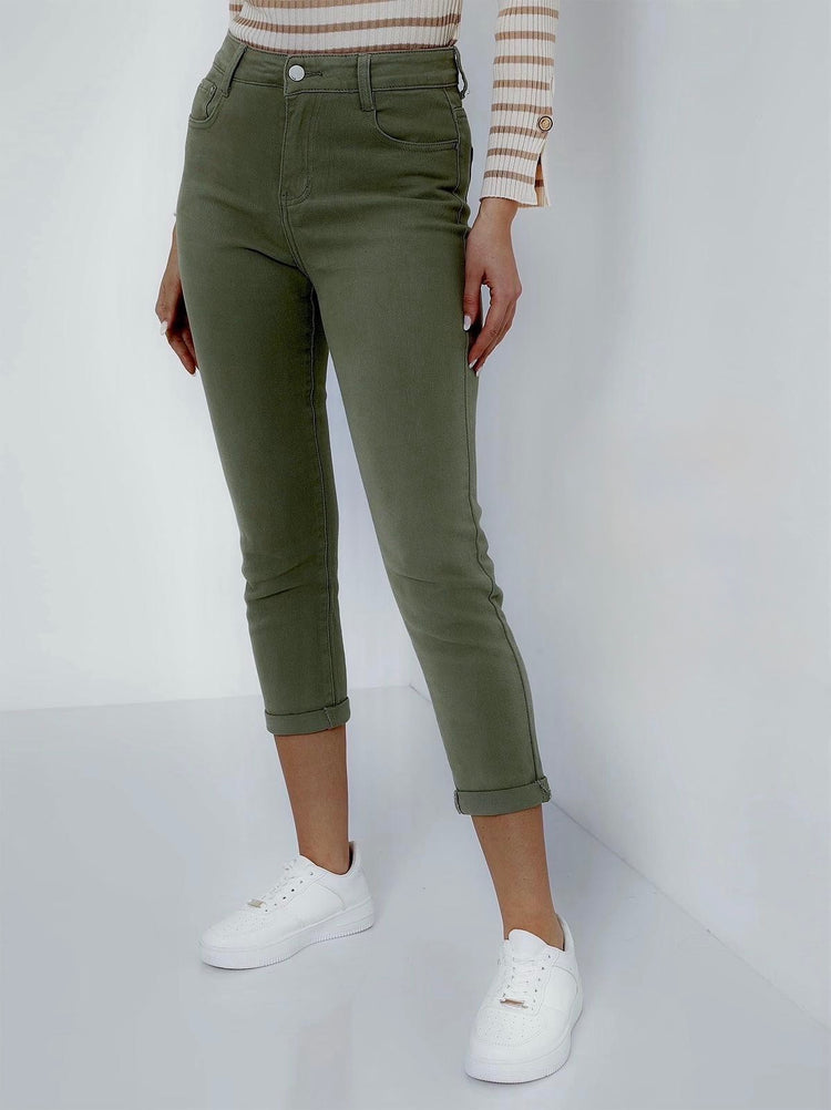 Stretchy g smack mom jeans in (8-18) Khaki